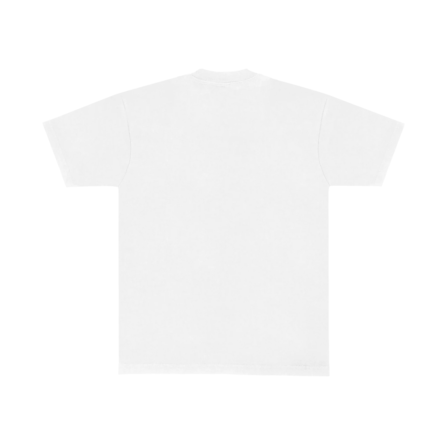 White Harry Styles merch tee with minimalist clean back design in modern vintage inspired style back view
