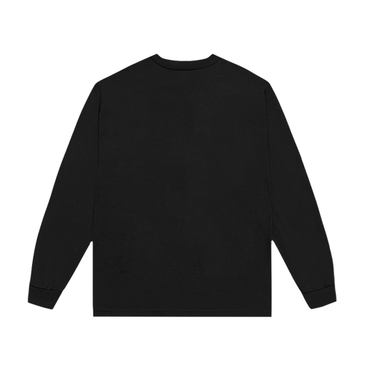 Black Harry Styles official merch long sleeve with clean minimalist back design back view